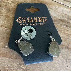Shyanne Green Gem Dangle Earrings